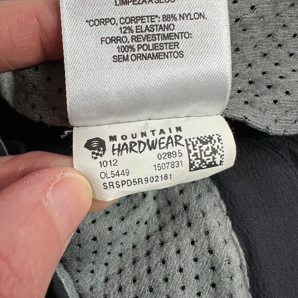 Mountain Hardwear Pants Womens 12 Black Convertible Nylon Hiking Gorpcore Camp - Picture 5 of 13